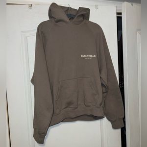 Essentials - Fear of God Hoodie - Size S (unisex) - Taupe Cotton Hoodie